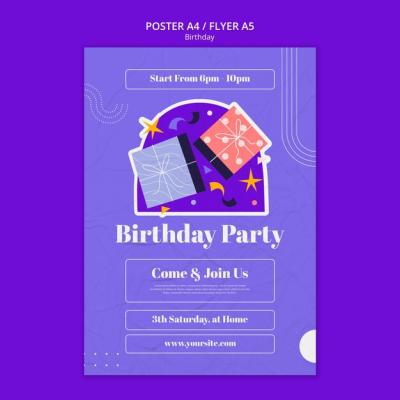 Birthday Celebration Poster Template – Free to Download