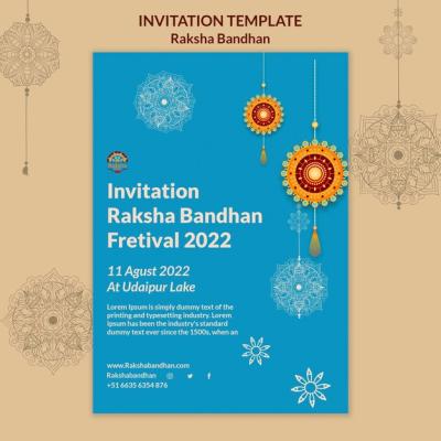 Raksha Bandhan Celebration Invitation Template – Free Download