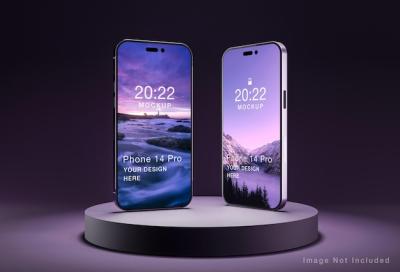 Realistic Purple Phone Screen Mockup – Free Download