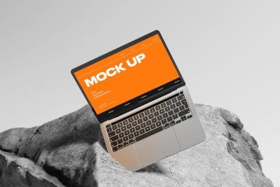 Fully Editable Laptop Mockup with Reflection Effect – Free Download