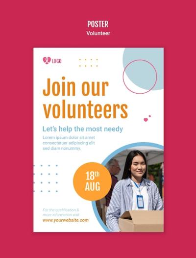 Volunteer Template Design – Download Free Stock Photo