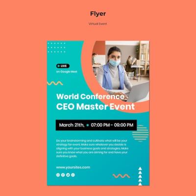 Flyer Template for CEO Master Event Conference – Free Download