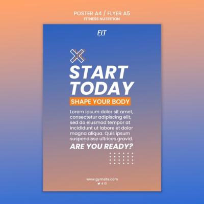 Fitness Nutrition Poster Template – Free Download
