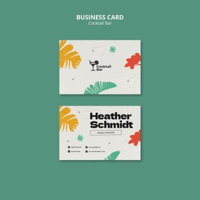 Cocktail Bar Delicious Drinks Business Card – Free Download