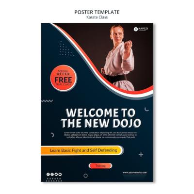 Women’s Karate Class Poster Template – Free Download