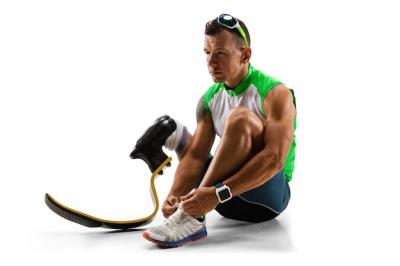 Athlete with Disabilities or Amputee on White Background – Free Stock Photo, Download Free