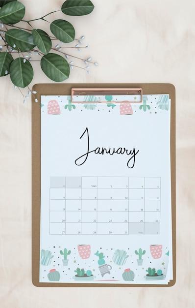 Hand Drawn Calendar Mockup – Free to Download