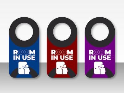 Minimal Room Door Hanger Design – Free Download