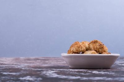 Crispy Cookies on Blue Background – Free Stock Photo for Download