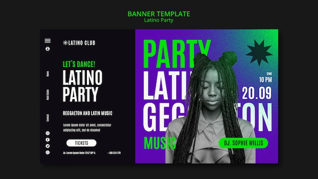 Latino Party Landing Page Template – Free Download