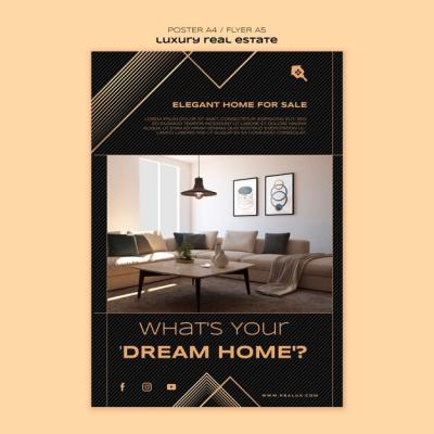 Luxury Real Estate Poster Template – Free Download