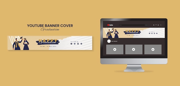 Graduation Day YouTube Banner Template – Free Download