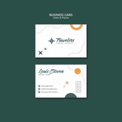 Adventure and Travel Horizontal Business Card Template – Free Download