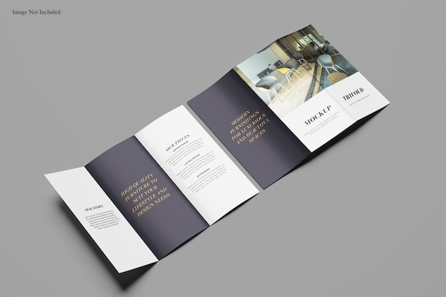 Trifold Brochure Concept Mockup – Download Free Stock Photo