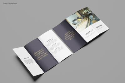 Trifold Brochure Concept Mockup – Download Free Stock Photo