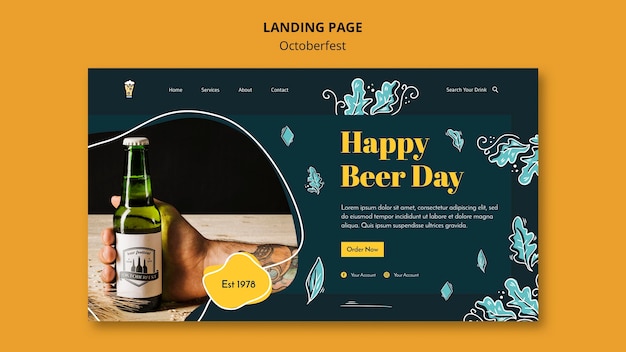 Oktoberfest Festival Landing Page – Free Stock Photo for Download