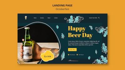 Oktoberfest Festival Landing Page – Free Stock Photo for Download