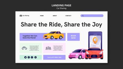 Car Sharing Template Design for Modern Businesses – Free Download