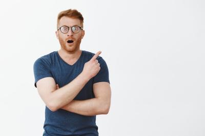 Attractive Caucasian Guy in Glasses Expressing Surprise – Free Stock Photo, Download Free
