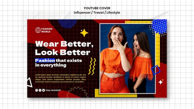 Influencer YouTube Thumbnail Design Template – Free Download