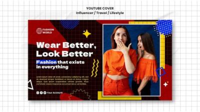 Influencer YouTube Thumbnail Design Template – Free Download