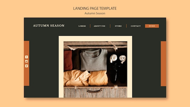 Autumn Concept Landing Page Template – Free Download