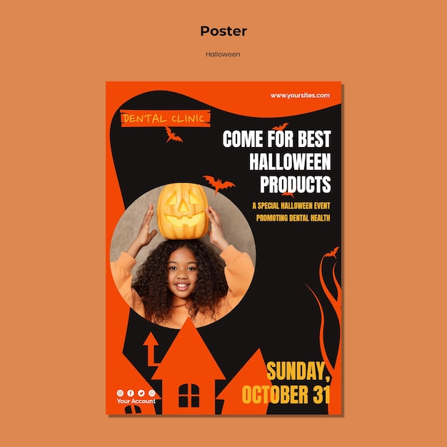 Halloween Food Poster Template for Free Download