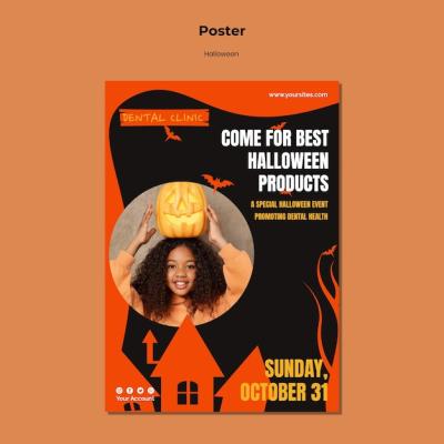 Halloween Food Poster Template for Free Download