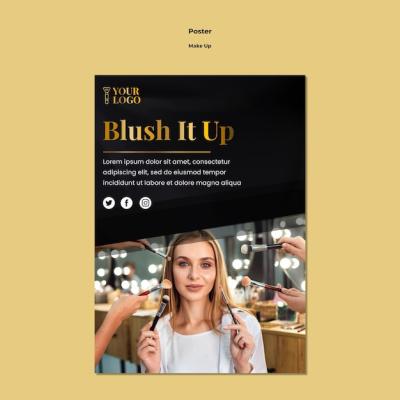 Make Up Poster Template Design – Free Download