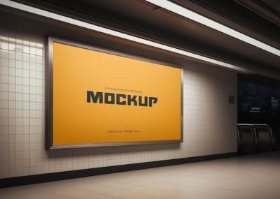 Subway Horizontal Billboard PSD Mockup – Free to Download