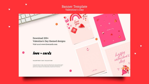 Valentine’s Day Love Cards Banner – Free Download