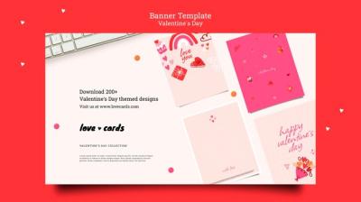 Valentine’s Day Love Cards Banner – Free Download