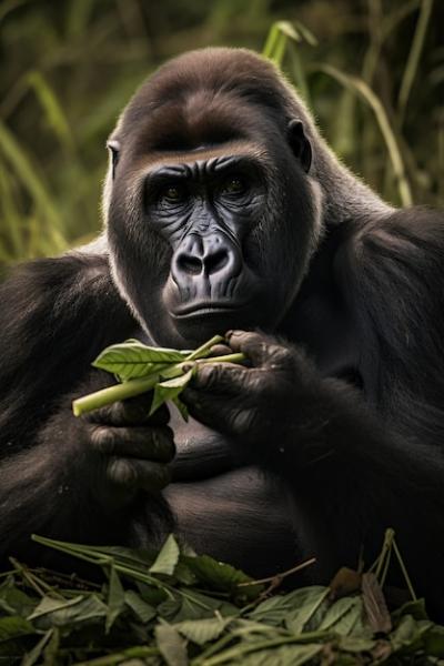 Gorilla Portrait in 3D Rendering – Free Stock Photo for Download