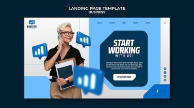 Business Landing Page Template Design – Free Download