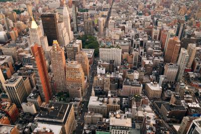 Stunning Aerial View of New York City Skyline – Free Download