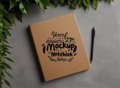 PSD Ringed Notebook Mockup Template for Logo – Free Download