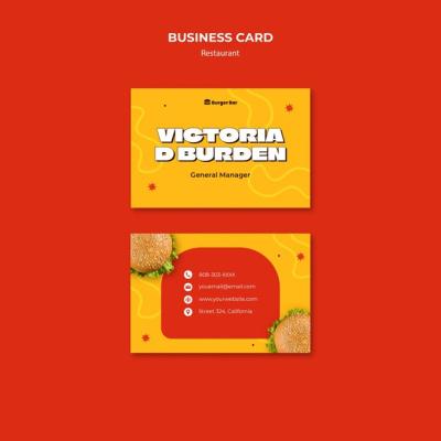 Delicious Food Restaurant Business Card – Free Download