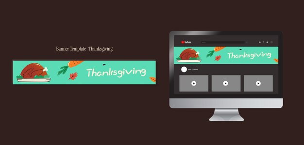 Thanksgiving Celebration YouTube Banner – Free Download