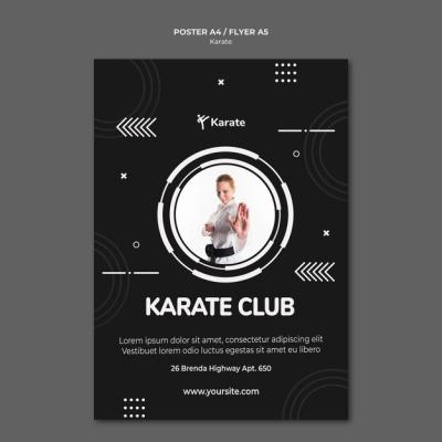Karate Class Poster Template – Free Download