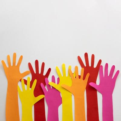 Colorful Origami Hands Shape – Free Download