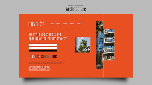 Flat Design Architecture Template – Free Download