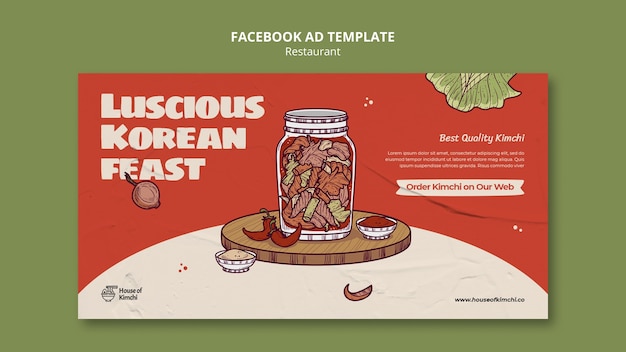 Delicious Food Restaurant Facebook Template – Free to Download