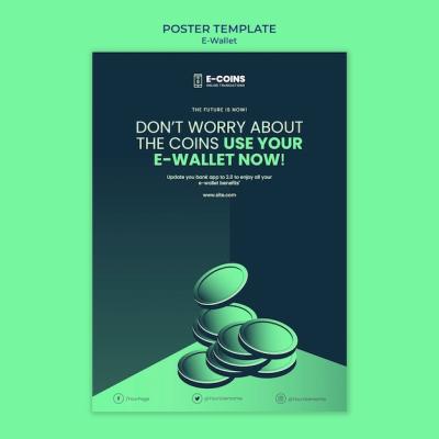 E-wallet Poster Design Template – Free Download