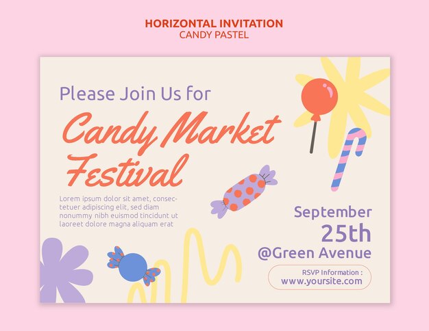 Candy Pastel Template Design – Free to Download, Free Stock Photo