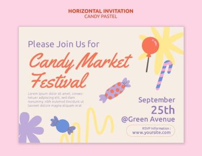 Candy Pastel Template Design – Free to Download, Free Stock Photo