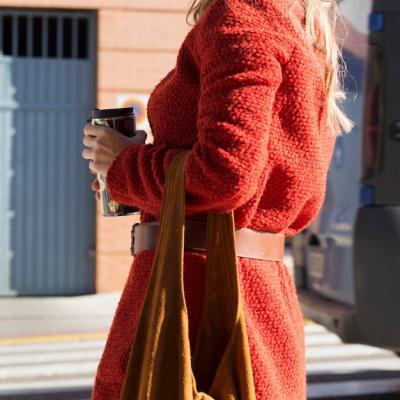 Cropped Woman Holding a Thermos on the Street – Free Stock Photo for Download