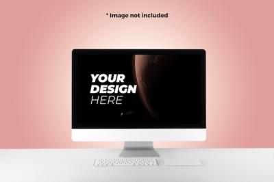 Digital Desktop Screen Mockup PSD Template – Free Download