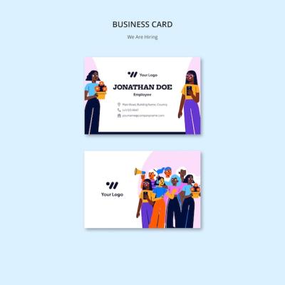 Flat Design We Are Hiring Template – Free Download