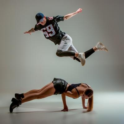 Two Young Women and a Boy Dancing Hip Hop – Free Download