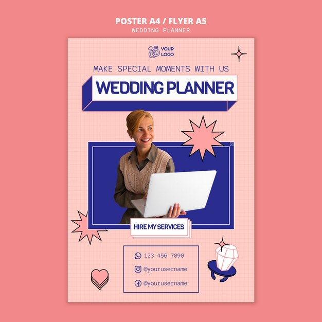 Wedding Planner Poster Template – Free Download